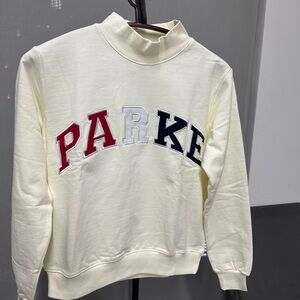 PARKE Ivory Sweatshirt with Bold Lettering